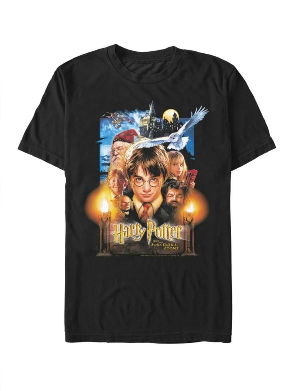 Warner Bros Harry Potter Graphic Tee NWT S M L Sorcerer's Stone Movie Poster Art - Picture 2 of 4